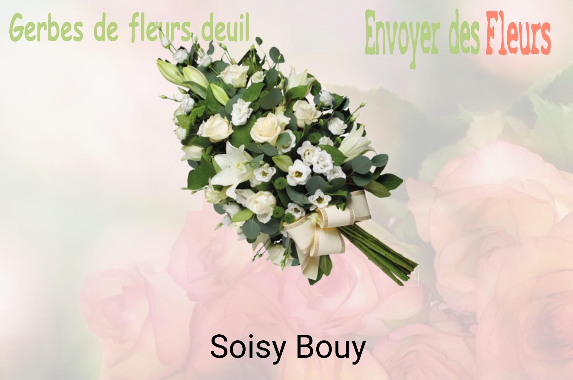 Gerbe de fleurs de deuil livrée à Soisy-Bouy